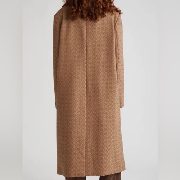 Marine Serre Moon Diamant Jacquard Longline Coat, size small NWT - Picture 2 of 11
